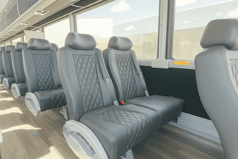 interior of Centennial Coach Bus Service charter bus