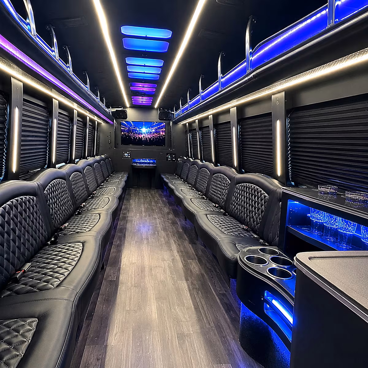 centennial party bus inside